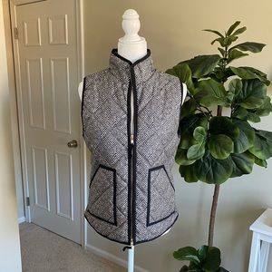 NWT JCrew Black & White Vest, Size S